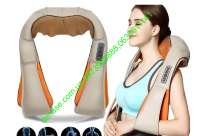 Роликовый массажер для спины и шеи, головы Massager of Neck Kneading электромассажер с инфракрасным прогревом
