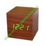Часы деревянный брусок Vst-869 Brown Green